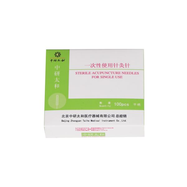 100pcs Acupuncture Needles Zhongyan Taihe Disposable Sterile Stainless Steel Handle Acupuncture Needle With Tube