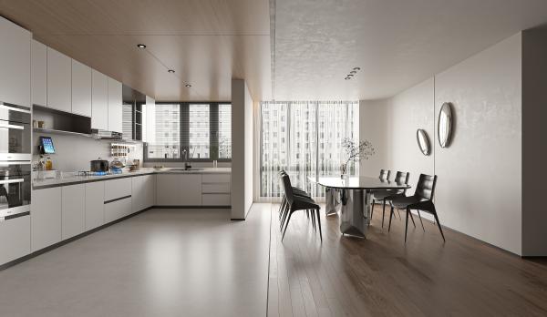 Antique Design Style Modern Kitchen Base Cabinets Glass Doors 16mm / 18mm / 25mm Door Thickness