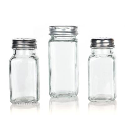 Glass Salt and Pepper Shaker Container 4OZ Glass Spice Jar Containers With Labels