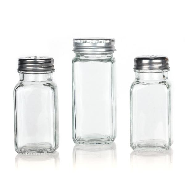 Spice Containers Seasoning Bottles 4 Oz Glass Jars With Lid  Spice Pepper Shaker Jar