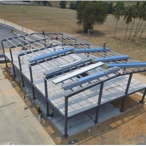 HDG Металлическое строительное здание Префабрикованное хранилище Стальной рамочный офисный дом