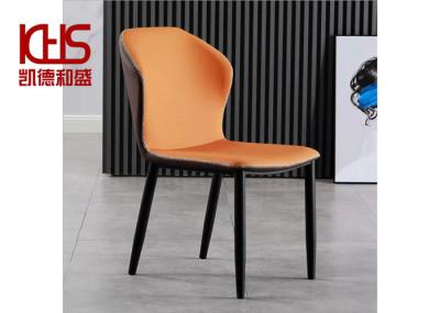 UV Proof Burnt Orange Leather Dining Room Chairs Environmental Protection