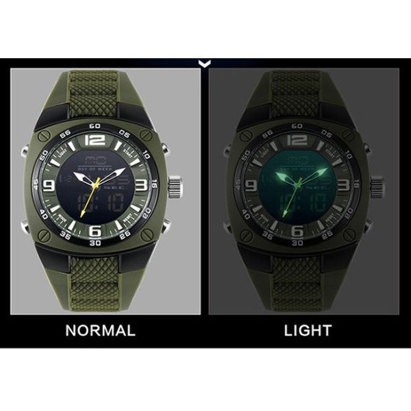 Big Size Digital Alloy Case Watch Water Resistant TPU Strap ROHS Certification
