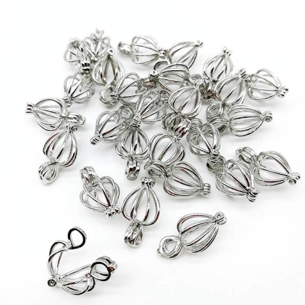 Love and Wish Pearl Cage Pendant Jewelry Making Essential Oil Diffuser DIY Hollow Pendant