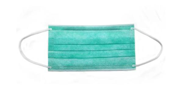 White Blue Biodegradable Hygienic Isolation Face Mask