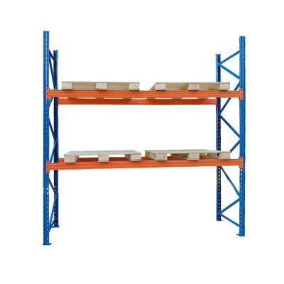 2 Tires Industrial Metal Shelving Powder Coated Warehouse Storage Racks