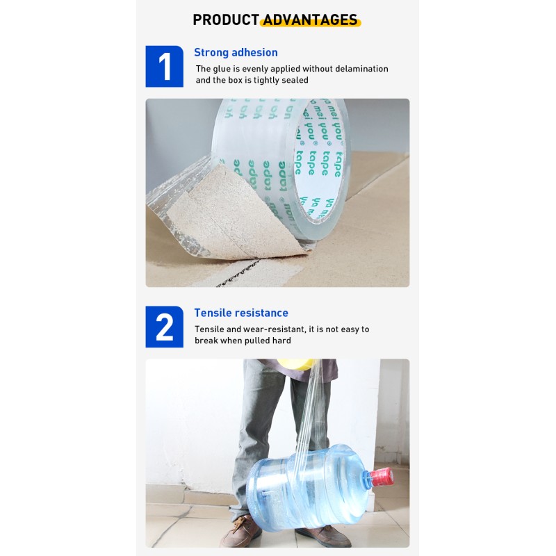 Bulk Clear Packing Tape Big Rolls For Warehouse Storage E Commerce Parcel Shipping