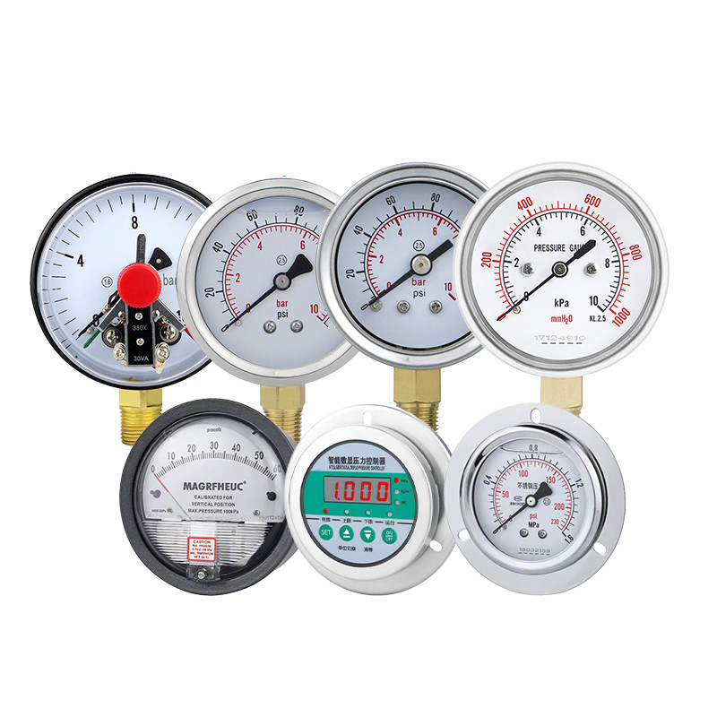 -Made 119.6mm Nominal Diameter Laminated Aluminum Differential Pressure Gauge