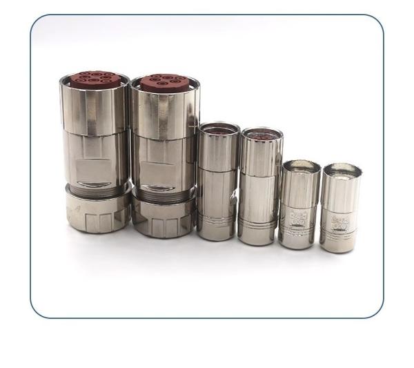 M23 M40  E P Type Servo Motor Cable Connectors 17 Pin 12 Pin