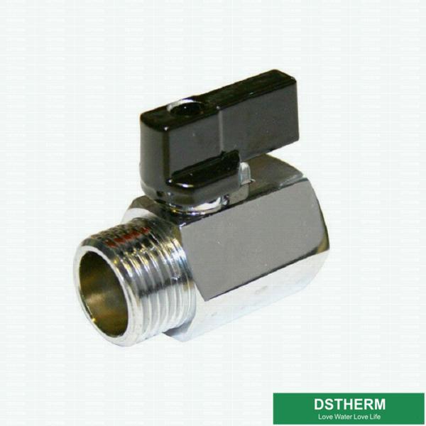 A fêmea masculina do punho de alta pressão de Mini Brass Ball Valve Black rosqueou a válvula de bola de bronze forjada