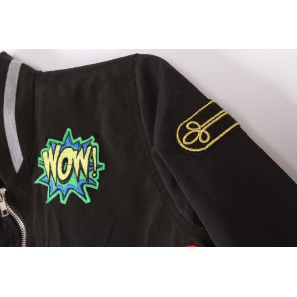 Matel Zipper Rib Cuff Longline Parka Coat Womens 69% Rayon 27% Nylon