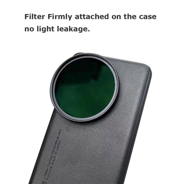 OEM Vegan Leather iPhone Case With 58mm Magnetic Filter Adapter And Shockproof Protection