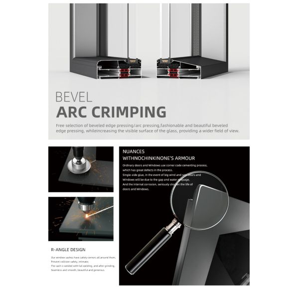 Удар урагана тепловой разрыв двойного остекленного алюминия французский алюминий коммерческий скользящее окно цена