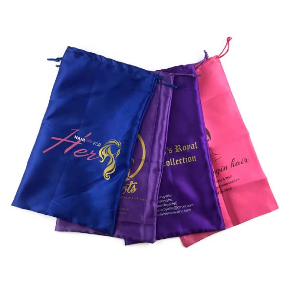 Bulk Satin Drawstring Dust Bag Gift Pouch For Makeup Storage