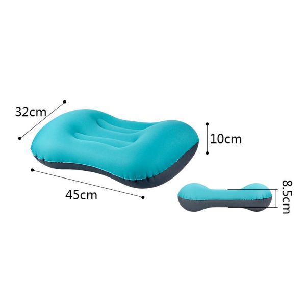Tpu Outdoor Inflatable Pillow Water Resistant Customized Logo Crescent Shape