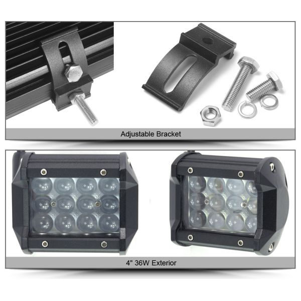 20 Inch 4D Lens Led Offroad Light Bar For Cart 12V 24V 4x4 Off road Truck Suv ATV Boat Tractor SpotLights Driving Work