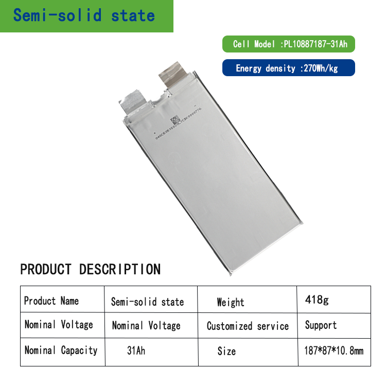 3.7V 31Ah High Rate Polymer Battery Cell for UAV FPV Drones, High Discharge RC Lipo Battery for Robotics & Model Aircraft