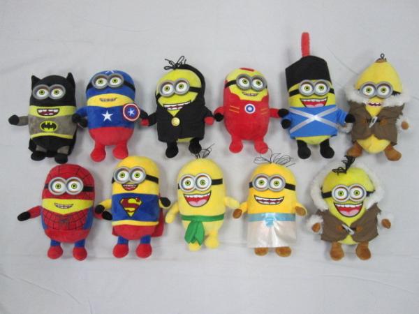 Despicable me 3 Minions with 3D eye / Avengers Plush Toys / Super Hero Super man , Batchman , Iron Man  ,spiderman
