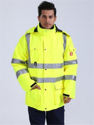 300D Oxford olá! Vis Trench Coat, revestimento 100% da chuva da classe 3 do poliéster