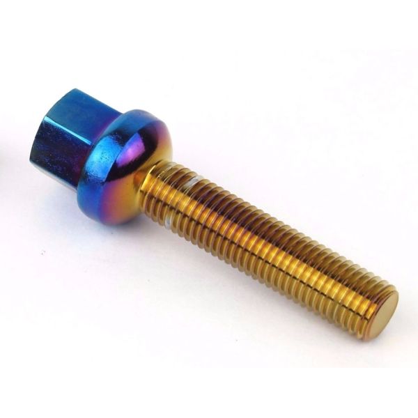 Blue Neon Car Wheel Lug Bolts 0.88 Inch Diameter High Precision For Benz Series