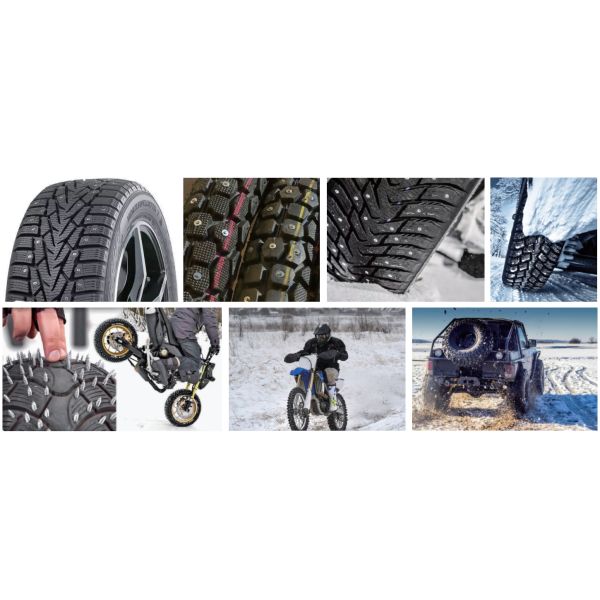 Tire Stud Screws with 6/7/8/9/10 MM Length and 12 MM Diameter for Repairing Worn-Out Tires