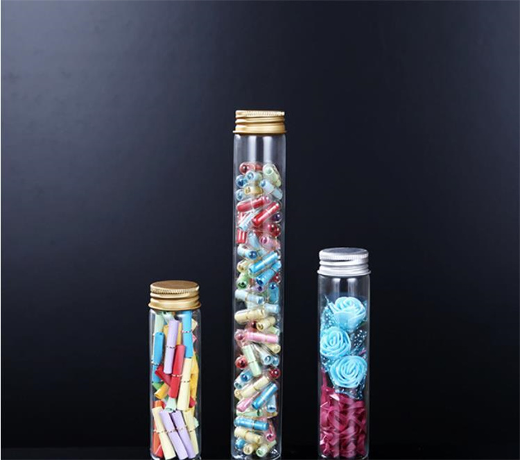 Laboratory Clear Flat Bottom Borosilicate Glass Test Tube Glass Tube with Screw Cap
