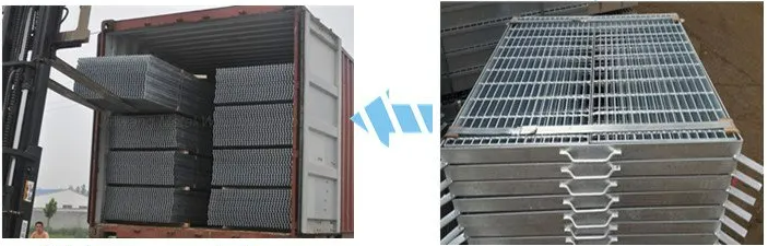 Rejas de acero galvanizado de acero Rejas de acero de pasarela plataforma de escaleras