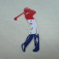 Label imprimé de transfert de chaleur de silicone de GV 3D pour des vêtements de sport