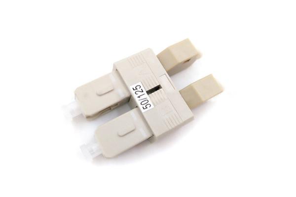 FTTH LC SC Multimode Duplex Hybrid Fiber Optical Cable Adapter Flange 50/125 Grey Color