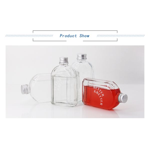 Top Quality Thickening Cold Beverage Liquor Glass Bottle With Aluminum Lid