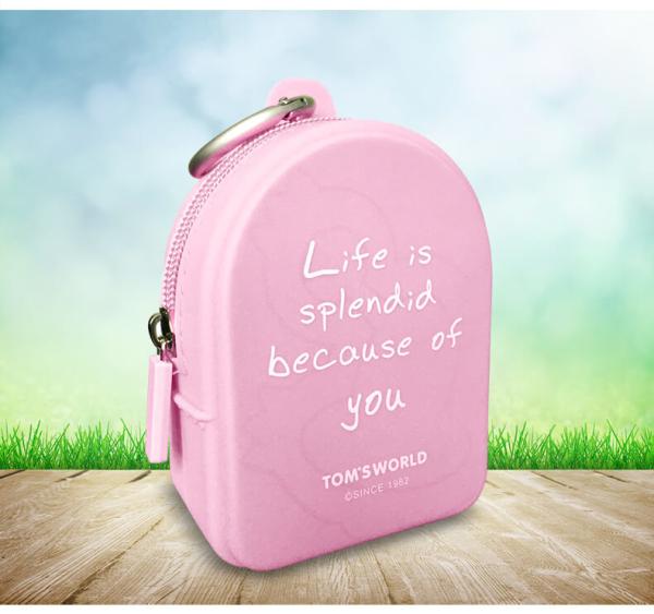 Phenol Free Silicone Zero Wallet Waterproof Zippered Backpack Shape Small Item Storage Silicone Bag