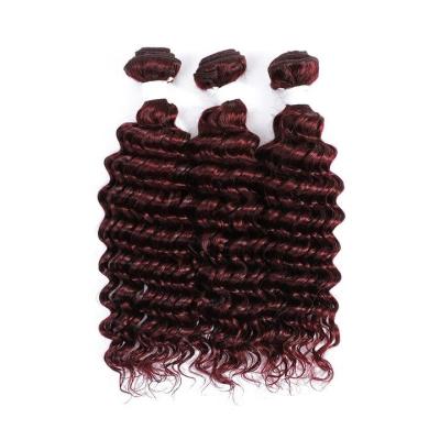 #99J Dark Wine Deep Wave Remy Human Hair Bundles Sew In Weave Bundles Brazilian Bundle Deals