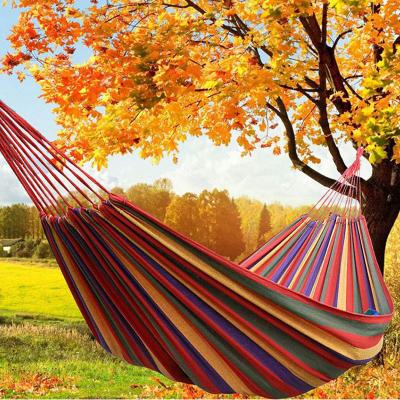 Style confortable campant extérieur de rayure de tissu d'hamac des biens 200x80cm