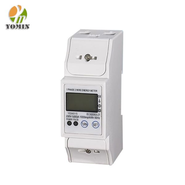 Din Rail 7p Three Phase Counter Display Electric Kwh Watt Meter