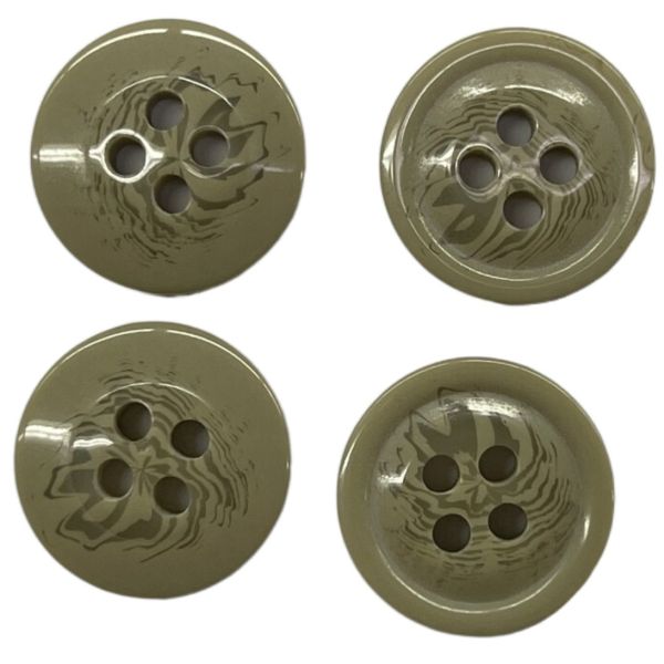 Кнопка рожка фальшивки темного Брауна с отверстием оправы 26L 4 для пальто женщин Outwear