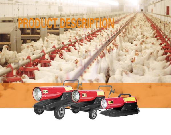 Industrial Forced Air Electric Heaters With Flame Sensor Mobile Feature