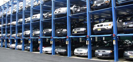 Simple Hydraulic Car Stack Parking Lift 4 Floors Storage Car Parking System for parking 12 cars