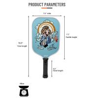 13mm Pickleball Paddle Honeycomb Core Pickleball Paddle dessin animé