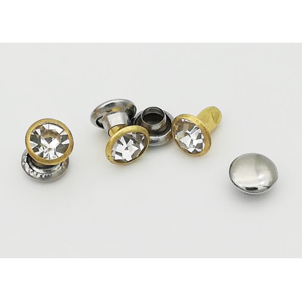 Fashionable Metal Shoelace Eyelets , 40mm Metal Eyelets Two Parts Small Cute