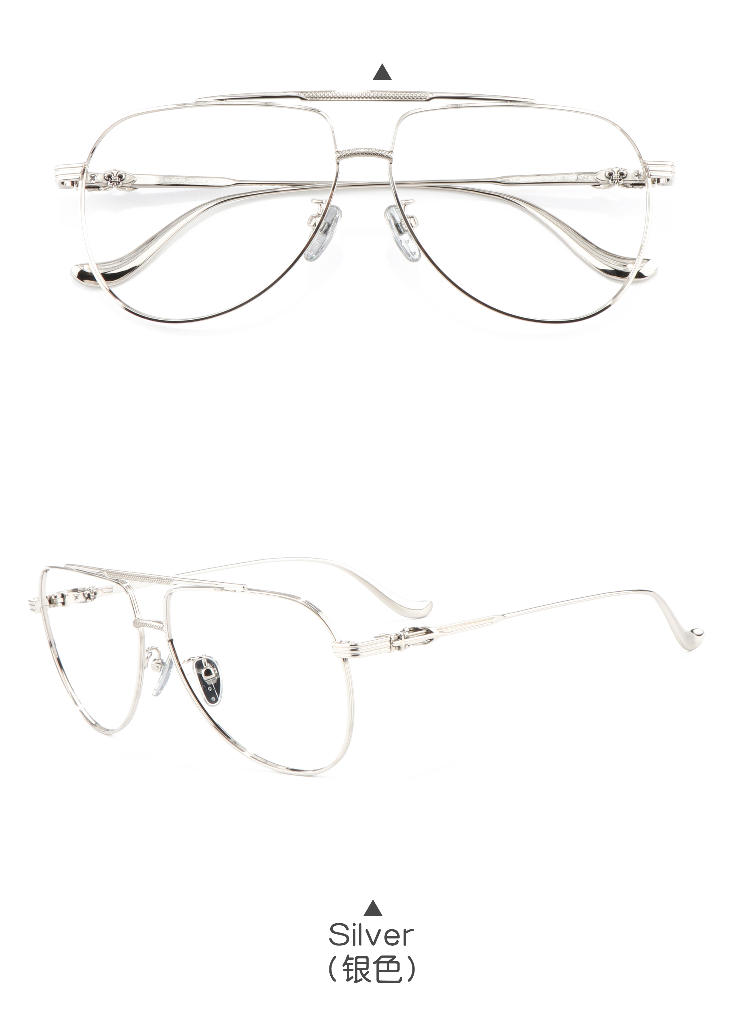 Latest Ultra Light Pure Titanium Optical Prescription Good Quality Double Glass Frame Motorcycle Medical Glasses Frame for Women