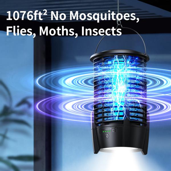 USB Portable Waterproof Mosquito Killer Lamp Electric Insects Killer Outdoor High Powered Bug Lamp with 26pcs Camping Light Beads