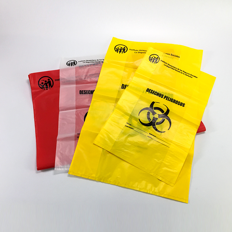 Полиэтиленовые пакеты Biohazard LDPE HDPE PP для отхода больницы медицинского