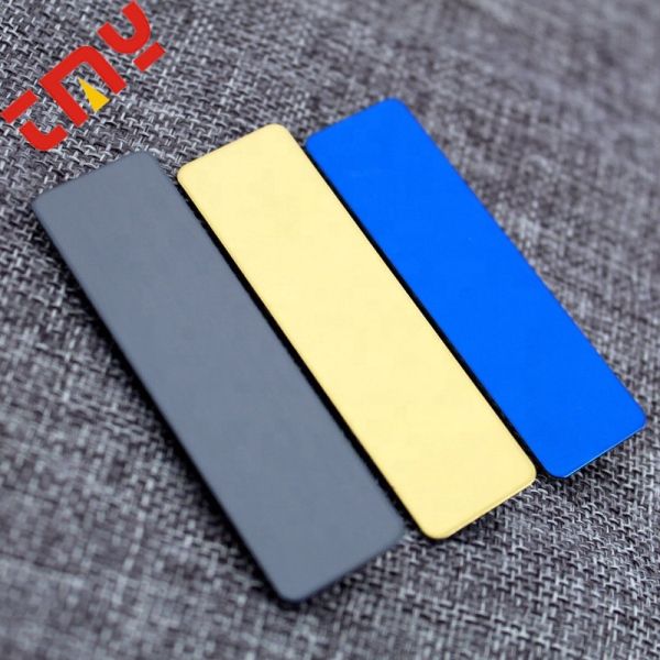 Custom Printed Mirror Laser Engraved Stainless Steel Name Badge With Pin Magnet Employee Tag For Hotel Staff