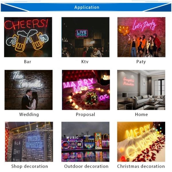 custom Acrylic Love Neon Light Sign power saving For Christmas Halloween Bedroom