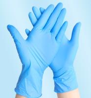As luvas de borracha butílicas descartáveis das luvas descartáveis coloriram luvas do nitrilo