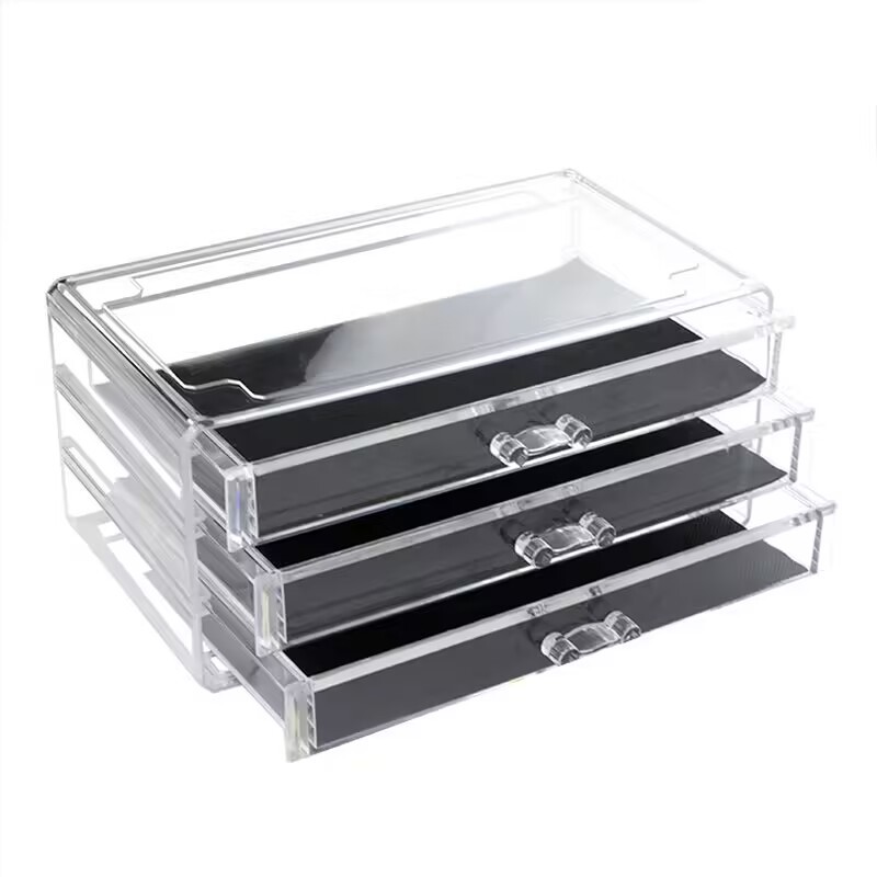 High Quality Multifunction Plastic Jewelry Storage Box Cosmetic Organizer with Drawers for Storage and Display