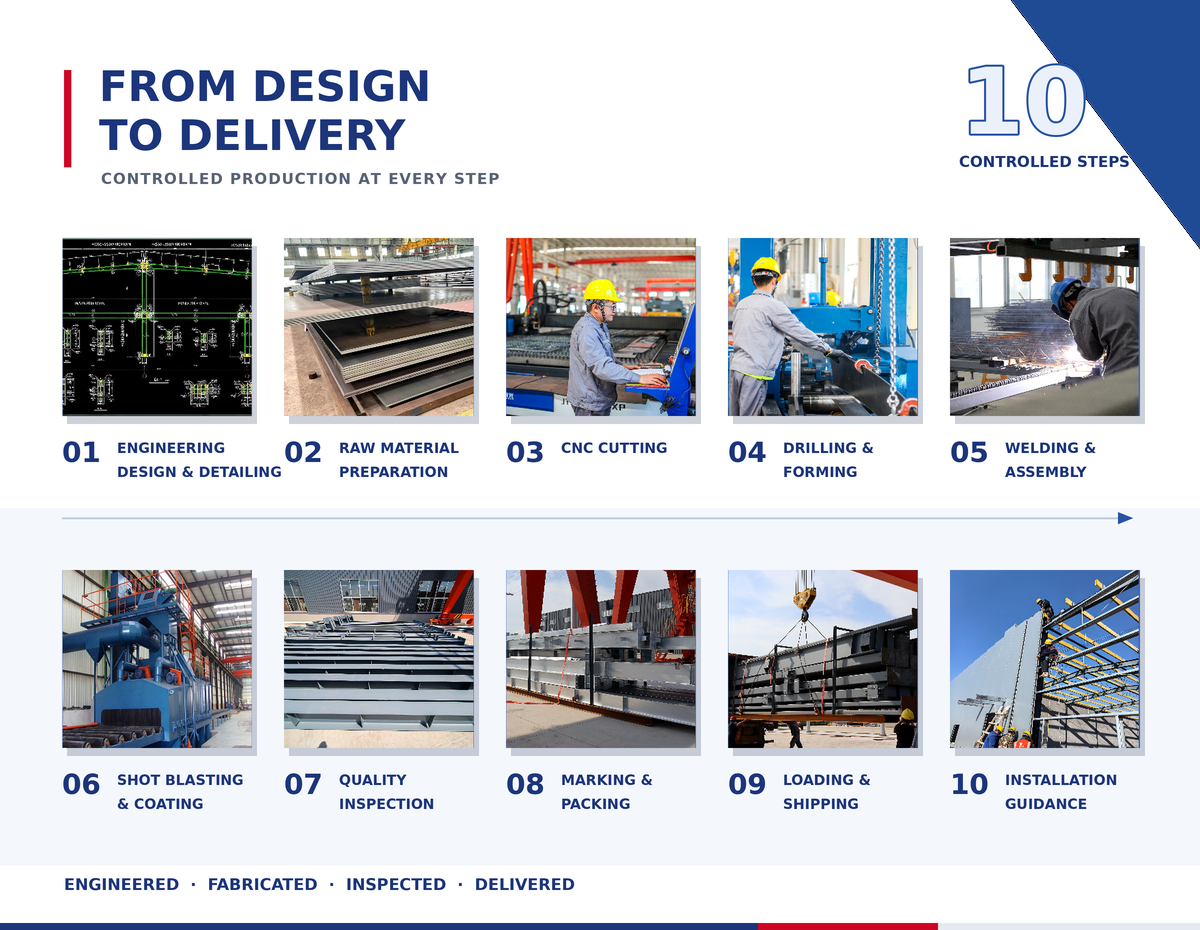 Insulated Steel Sandwich Panel Warehouse Thermal Control Energy Saving Prefab Factory Building