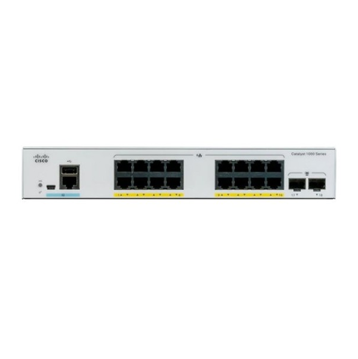 Cisco C1000-16T-2G-L Catalyst 1000 16-Port Gigabit Ethernet Managed Switch with 2 Gigabit SFP Uplinks | Enterprise Network Switch