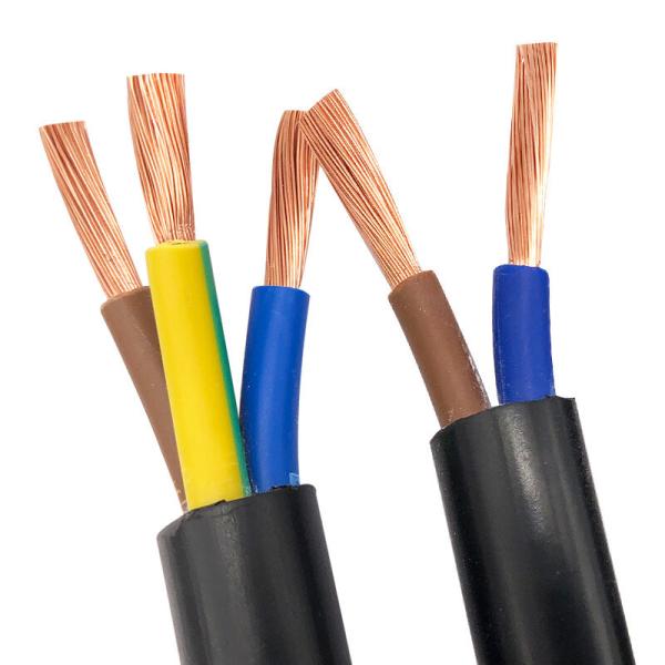 Insulated PVC 4 Core 15mm 25mm 4mm 6mm Flexible Copper Core Electric Power Cable