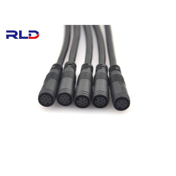 6 Pin 2A M8 IP65 Waterproof Wire Connector Plugs For E Bike